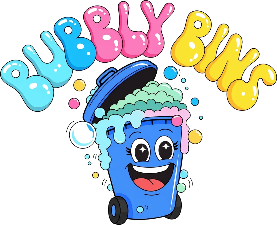 Bubbly Bins — smiling bin mascot